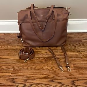 Mina Baie Full Size Leather Amelia-Dark Tan
